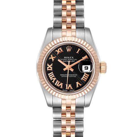 womens gold rolex watch water resistant roman numberals|Rolex oystersteel gold watch.